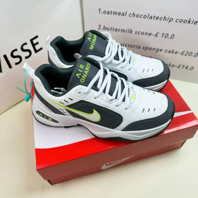 Nike Air Monarch IV White/Navy — AIR黑绿