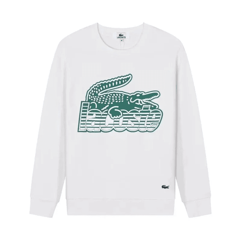 Lacoste Quarter-Zip Sweatshirt Heather Grey — 圆领4