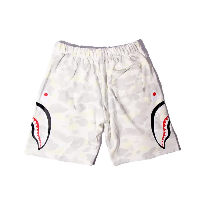 BAPE Shark Camo Shorts Split Design — 8609白夜光