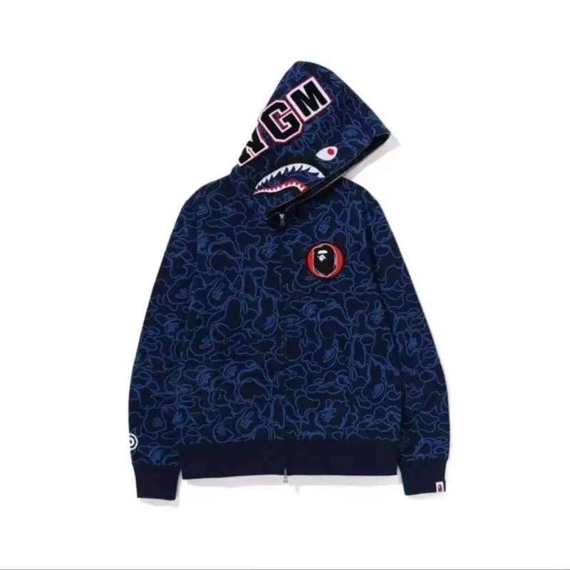 BAPE Shark Hoodie Camo Print — 蓝色周年庆-限定款【原版品质】