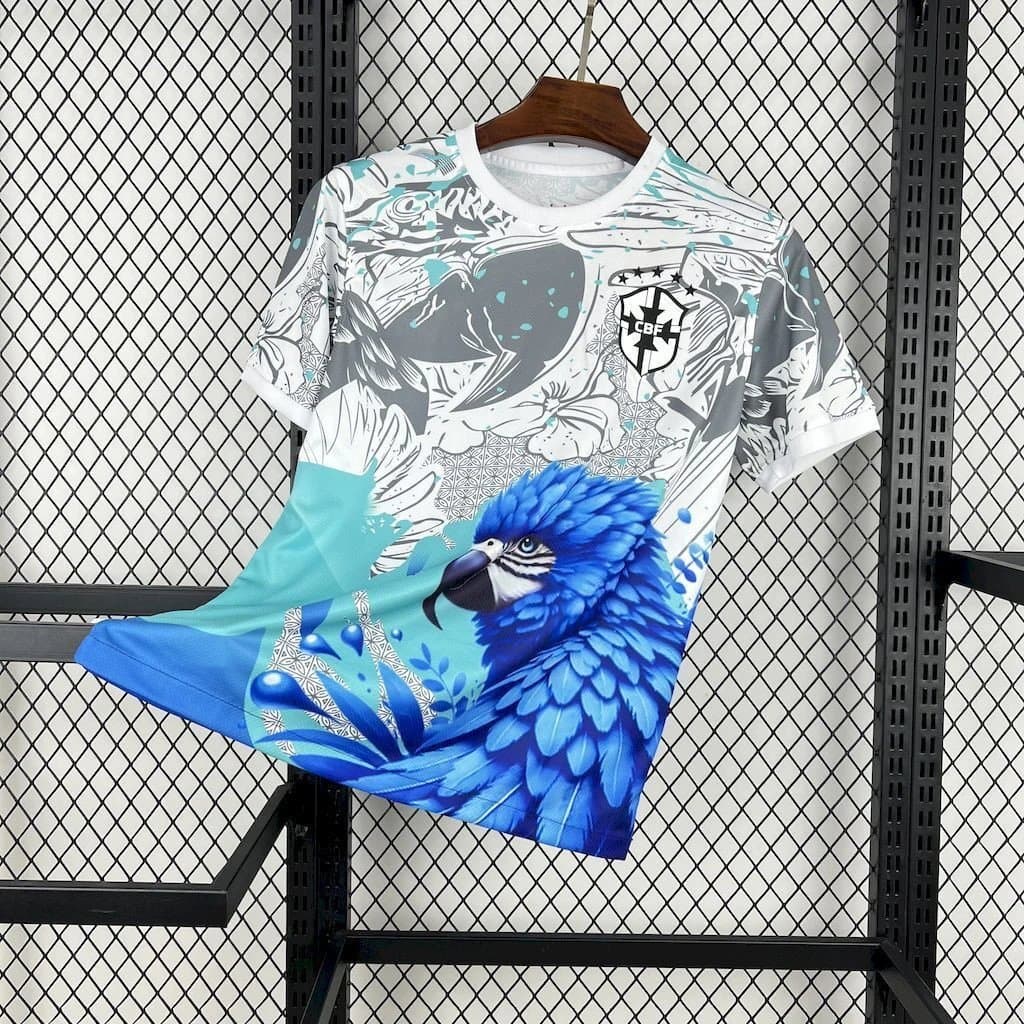 Nike Brazil National Team Jersey Hyacinth Macaw Print