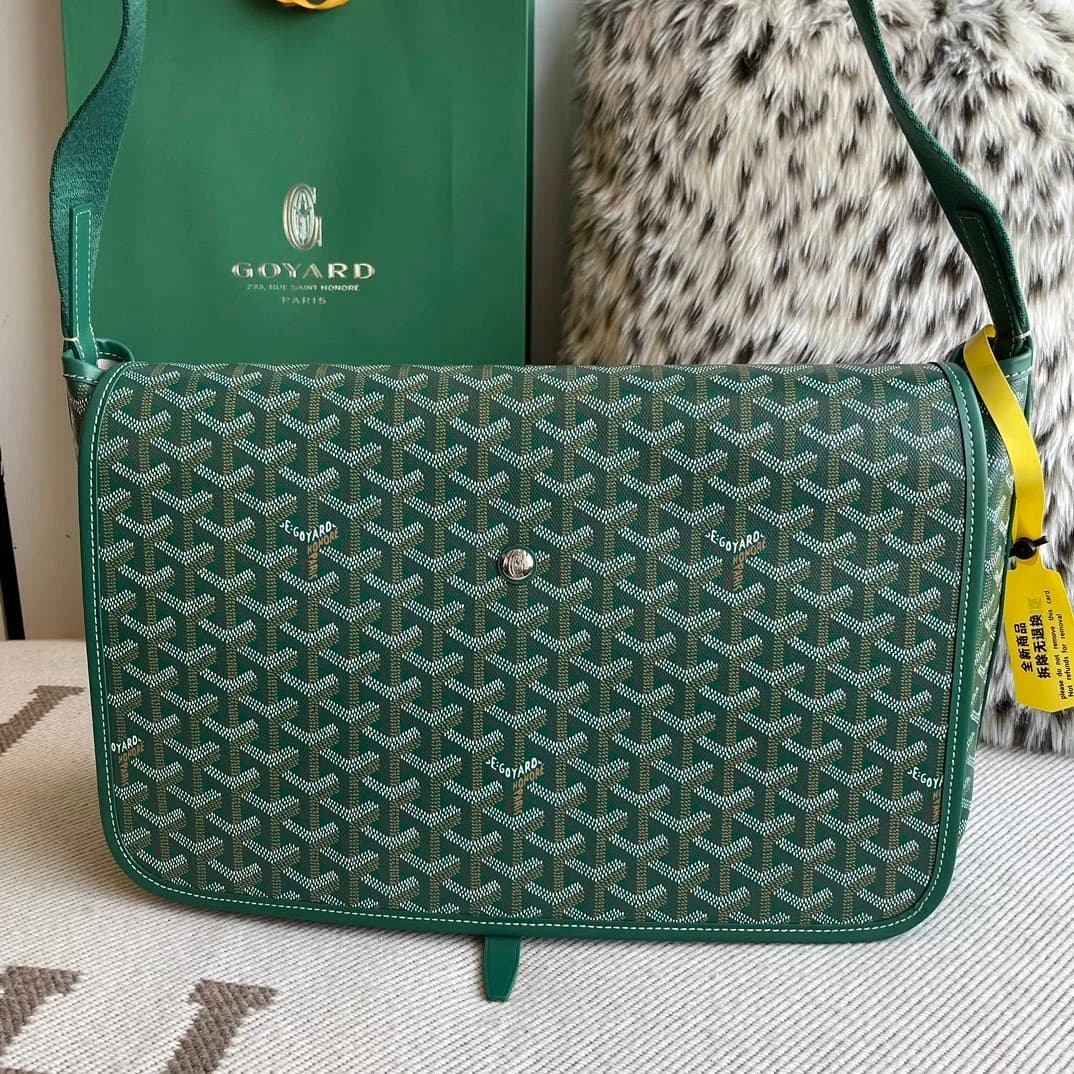 Goyard Saint Louis PM Graphite Canvas — Green