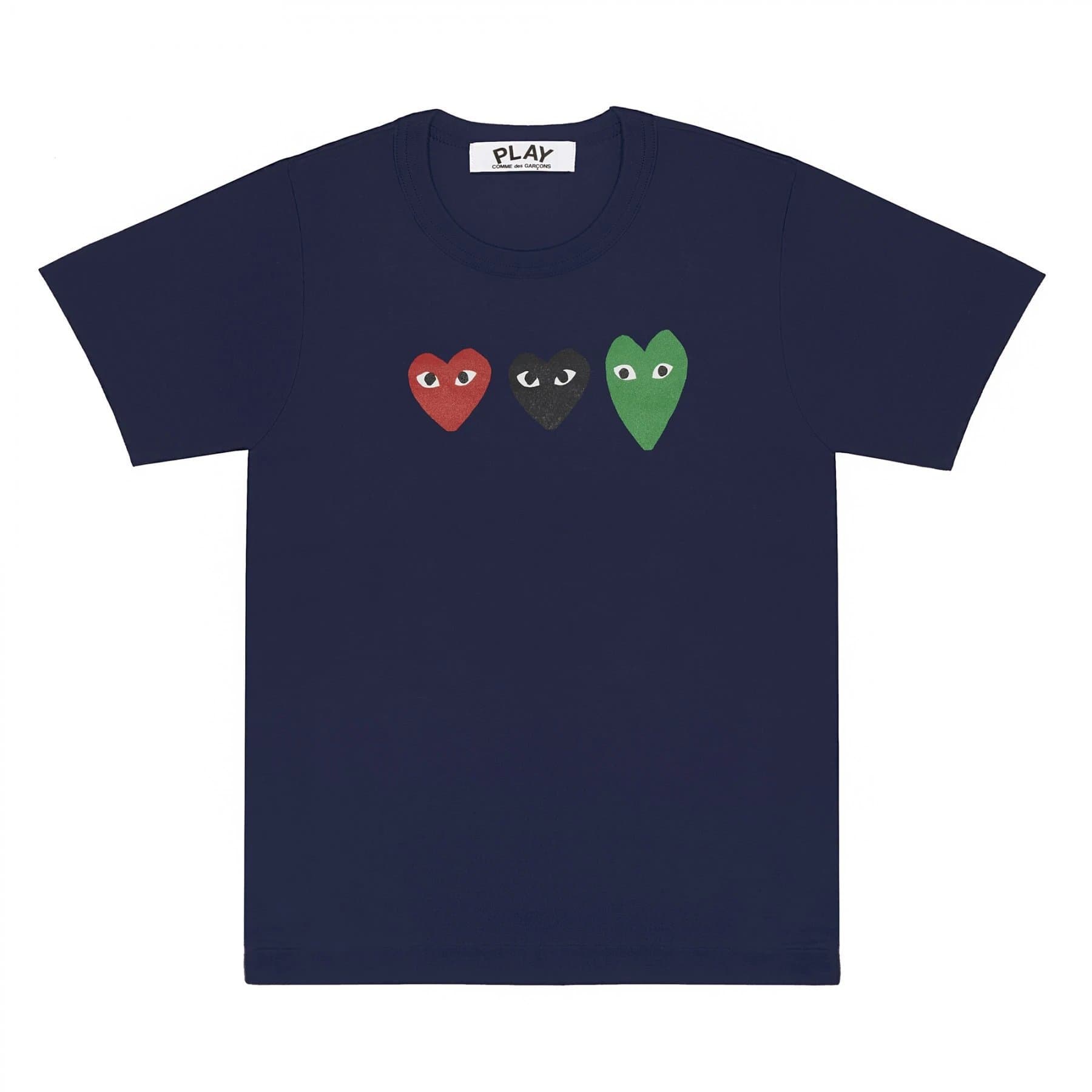 Comme des Garçons Heart Tee Red Heart — 蓝色三心