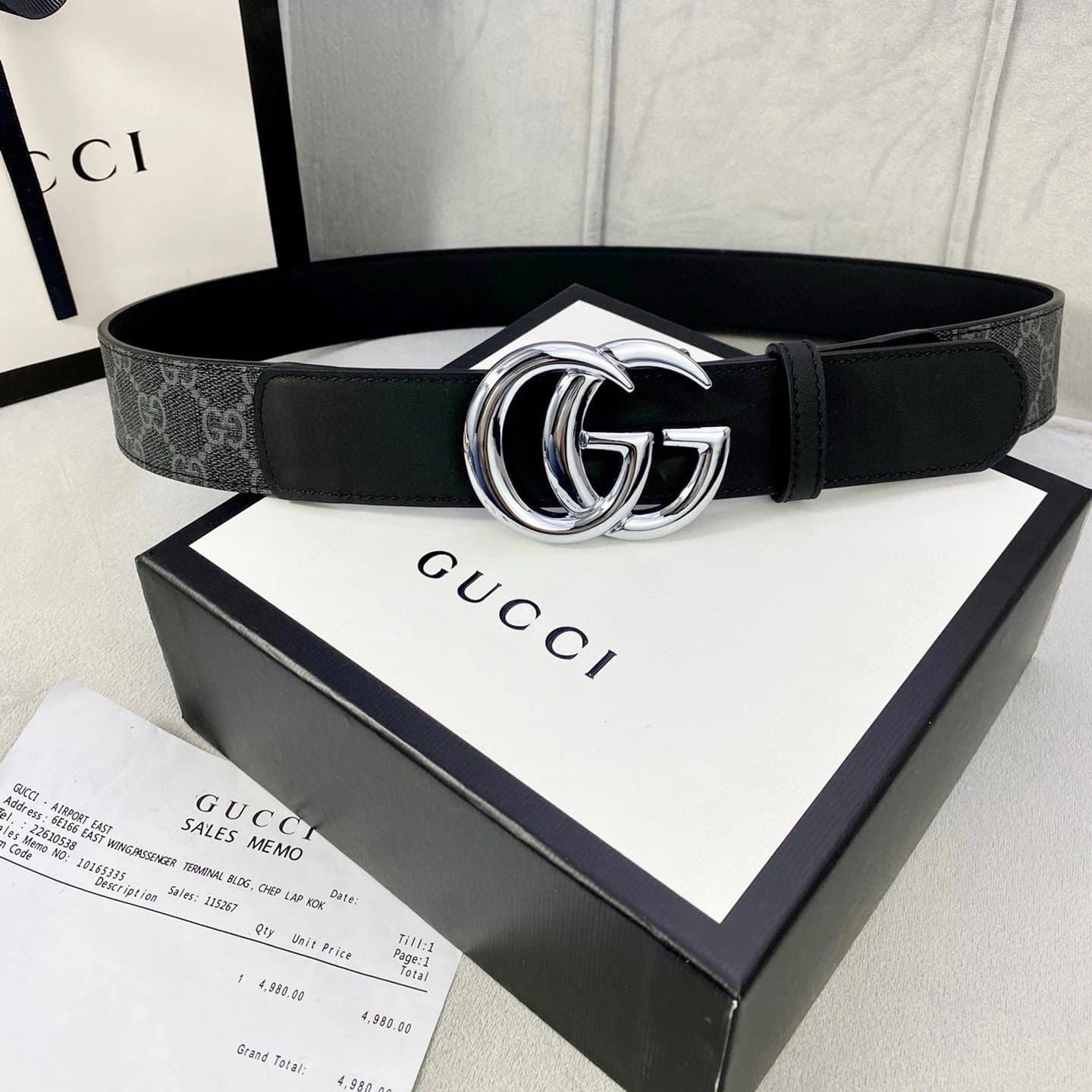 Gucci Double G Belt Silver Buckle — B-18