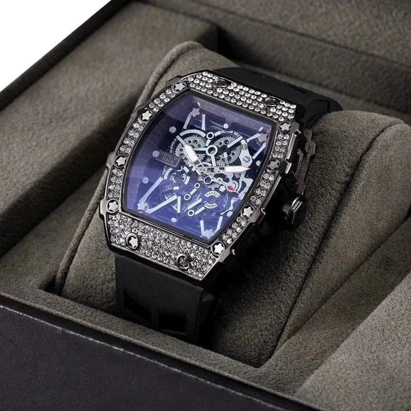 Richard Mille Skeleton Watch Crystal-Encrusted — 12