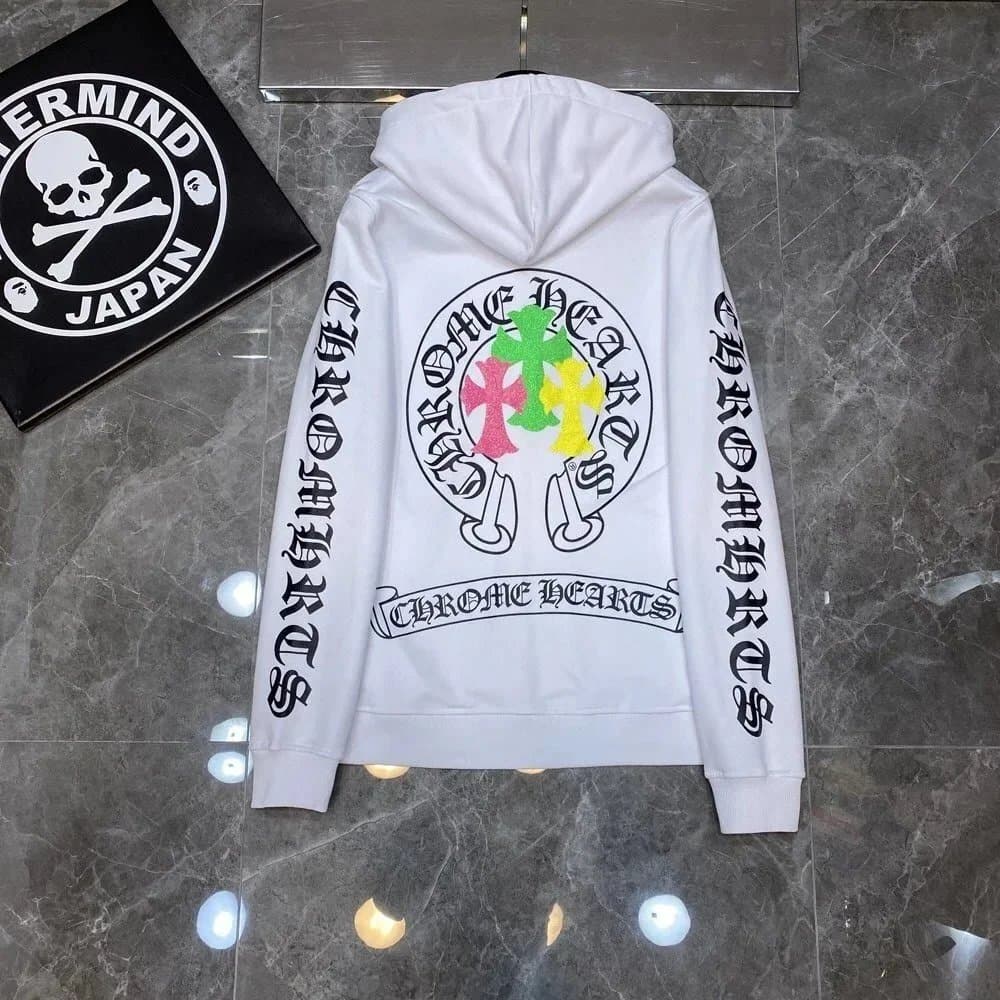 Zip-Up Hoodie Chrome Hearts Logo Patch — CH-49