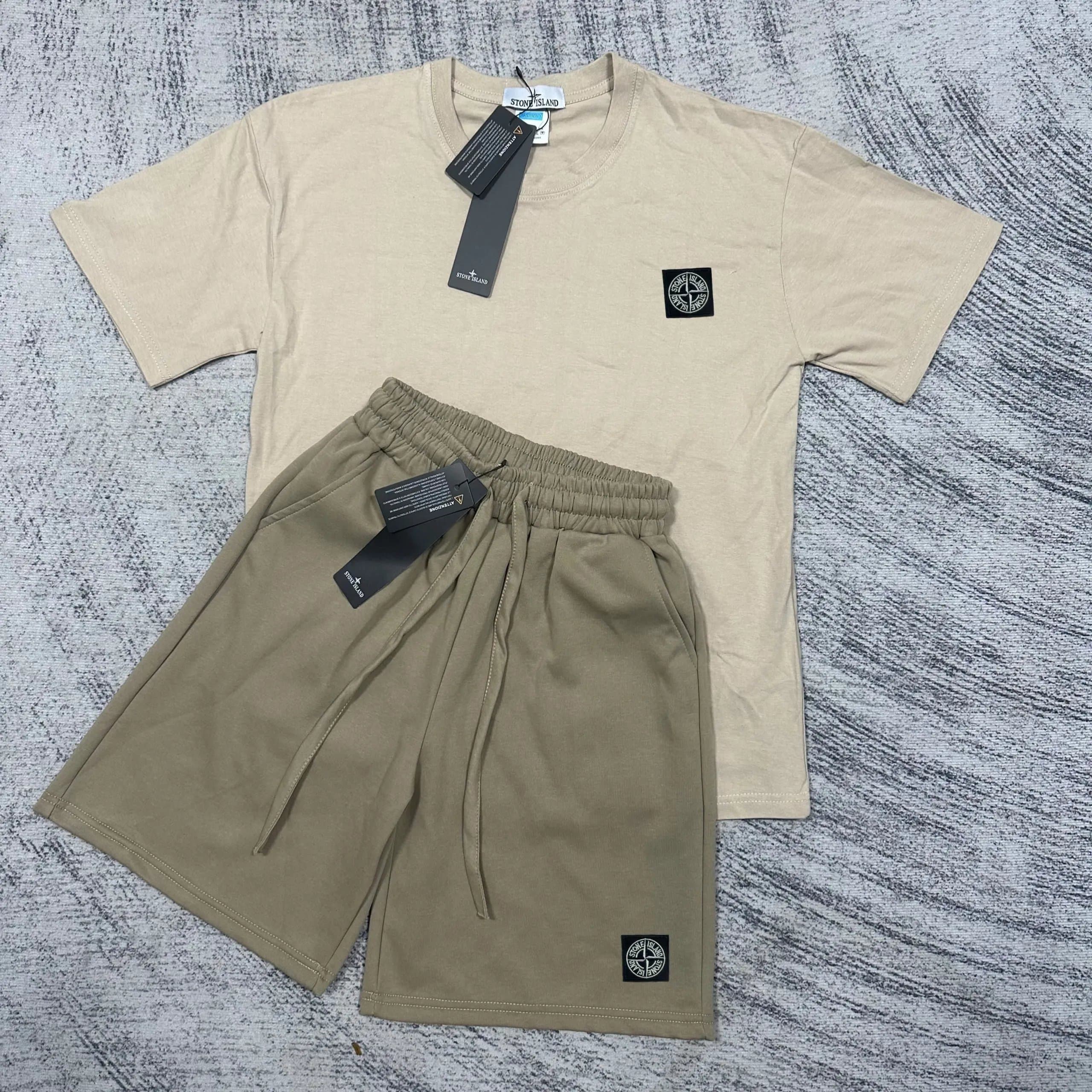 Stone Island T-Shirt and Shorts Set Compass Patch — 06
