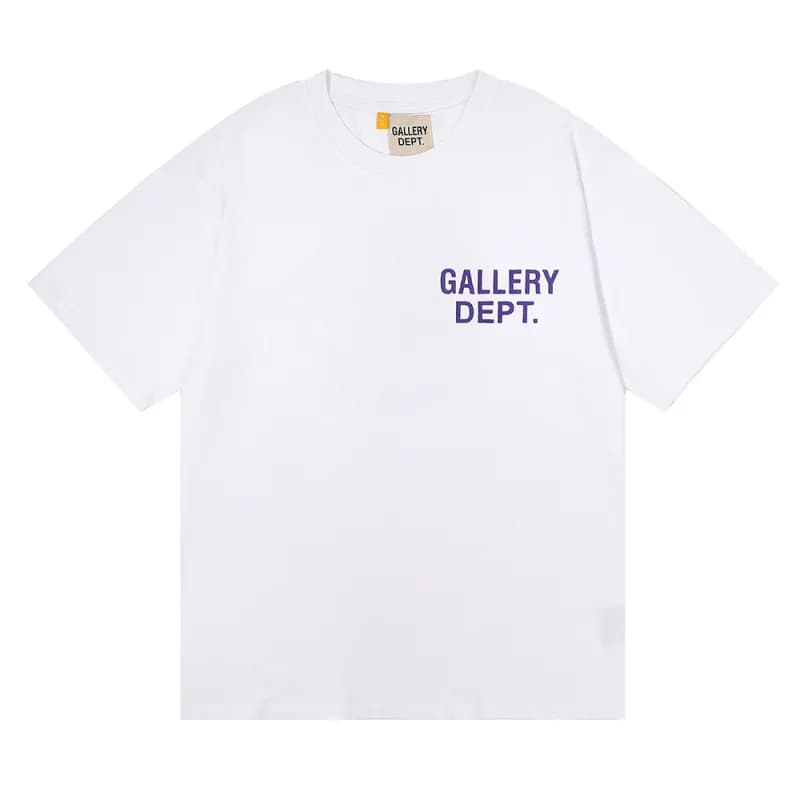 Gallery Dept. Hooded Sweatshirt Gallery Dept Hollywood CA Print — 6031 white
