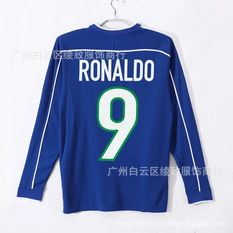 Nike Brazil National Team Jersey Home — 1998巴西客场长袖定制9号球星