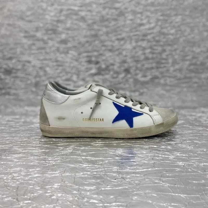 Golden Goose Superstar Distressed Blue Star