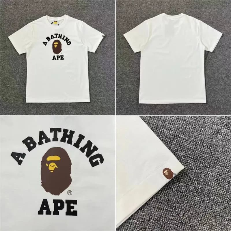 BAPE × Human Made A Bathing Ape T-Shirt Camouflage Ape Head — XX253白色
