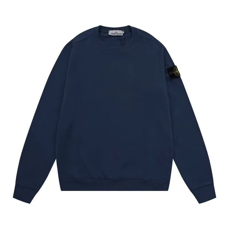 Stone Island Cotton Overshirt Logo Patch — 藏青色