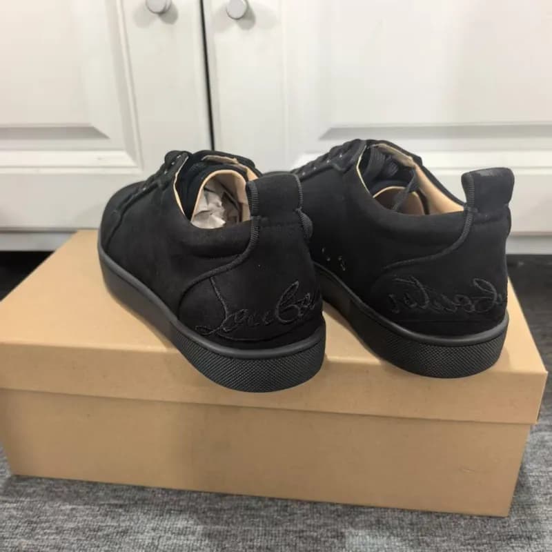 Christian Louboutin Louis Junior Black Suede