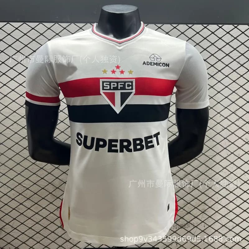 Soccer Jersey Zigzag Pattern — 25-26圣保罗主场