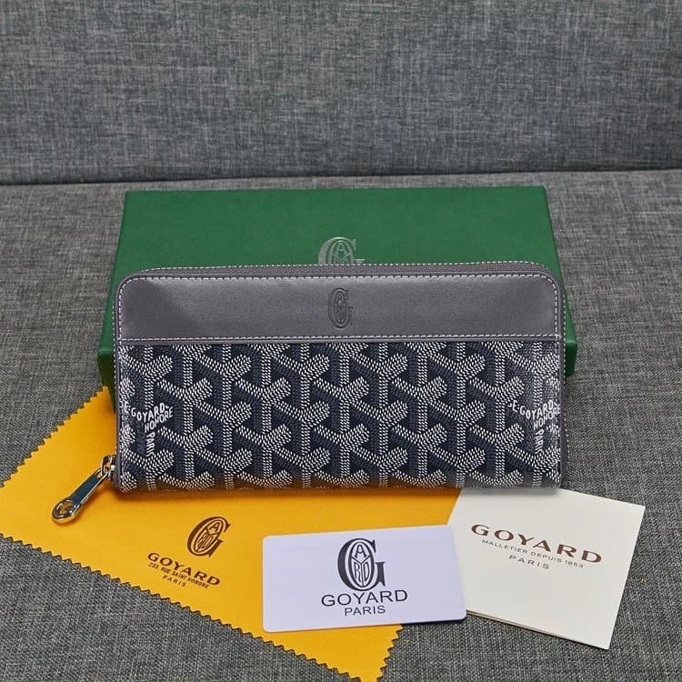 Goyard Zip Card Holder Saint Louis Pattern — 款式4碳灰色