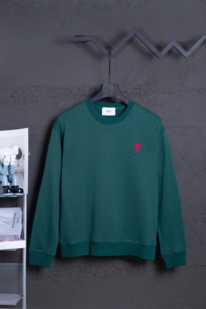 AMI Paris Knit Sweater Heart Logo — 92