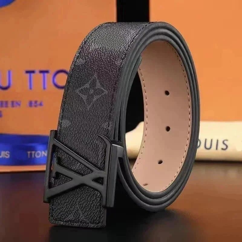 Louis Vuitton LV Monogram Belt Embossed Leather — 黑老花黑扣【赠送打孔器】