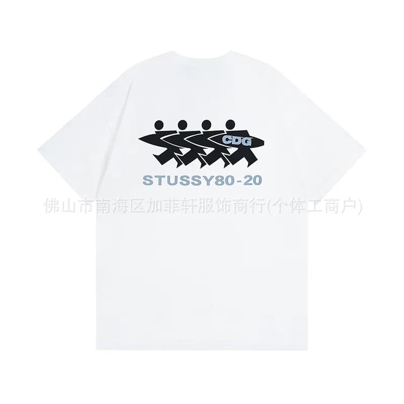 Stüssy × Comme des Garçons Graphic Tee CDG Surf Logo