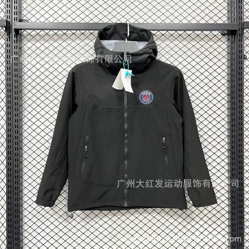 Jordan Softshell Jacket PSG Collaboration — 巴黎全拉黑色