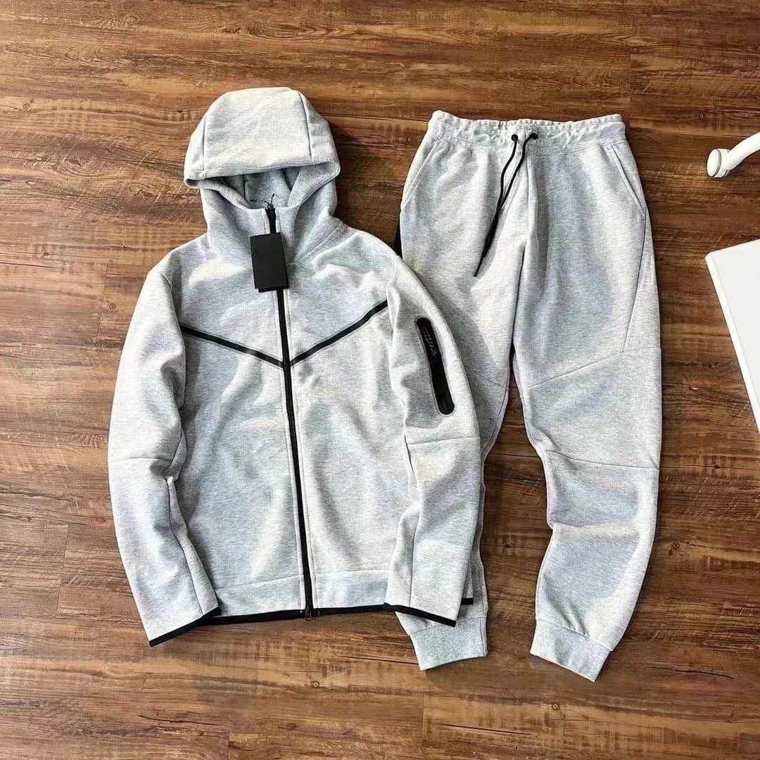 Nike Tech Fleece Hoodie and Joggers Set Deep Navy — 浅灰