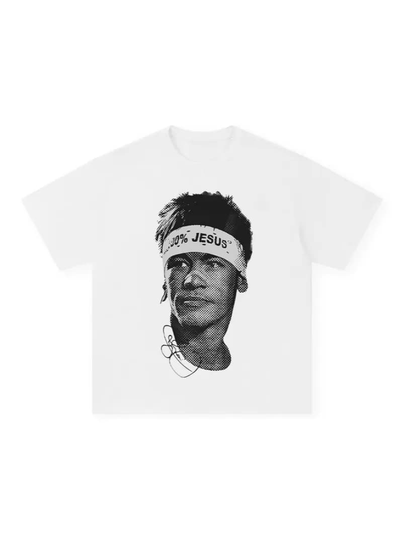 Travis Scott Graphic Tee 100% Jesus Print