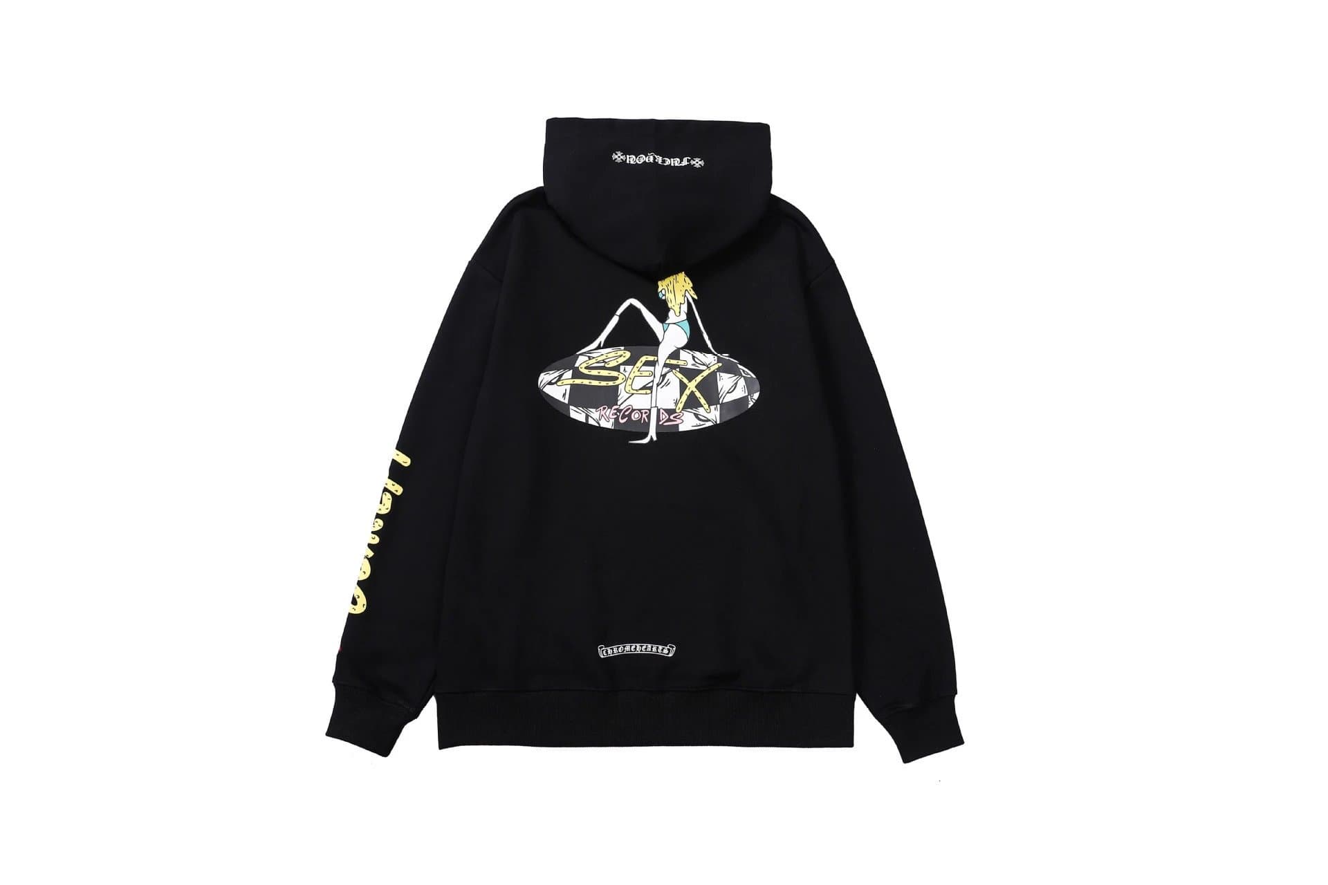 Chrome Hearts Hooded Sweatshirt Sex Records Graphic