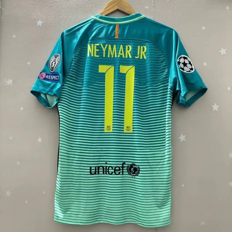 Nike Soccer Jersey Ronaldo 9 — 1617巴萨二客印11号+3臂章