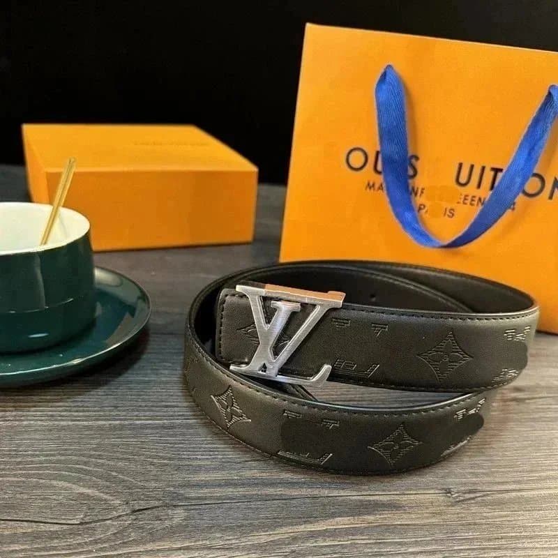 Louis Vuitton LV Monogram Belt Embossed Leather — 深印花银扣【赠送打孔器】