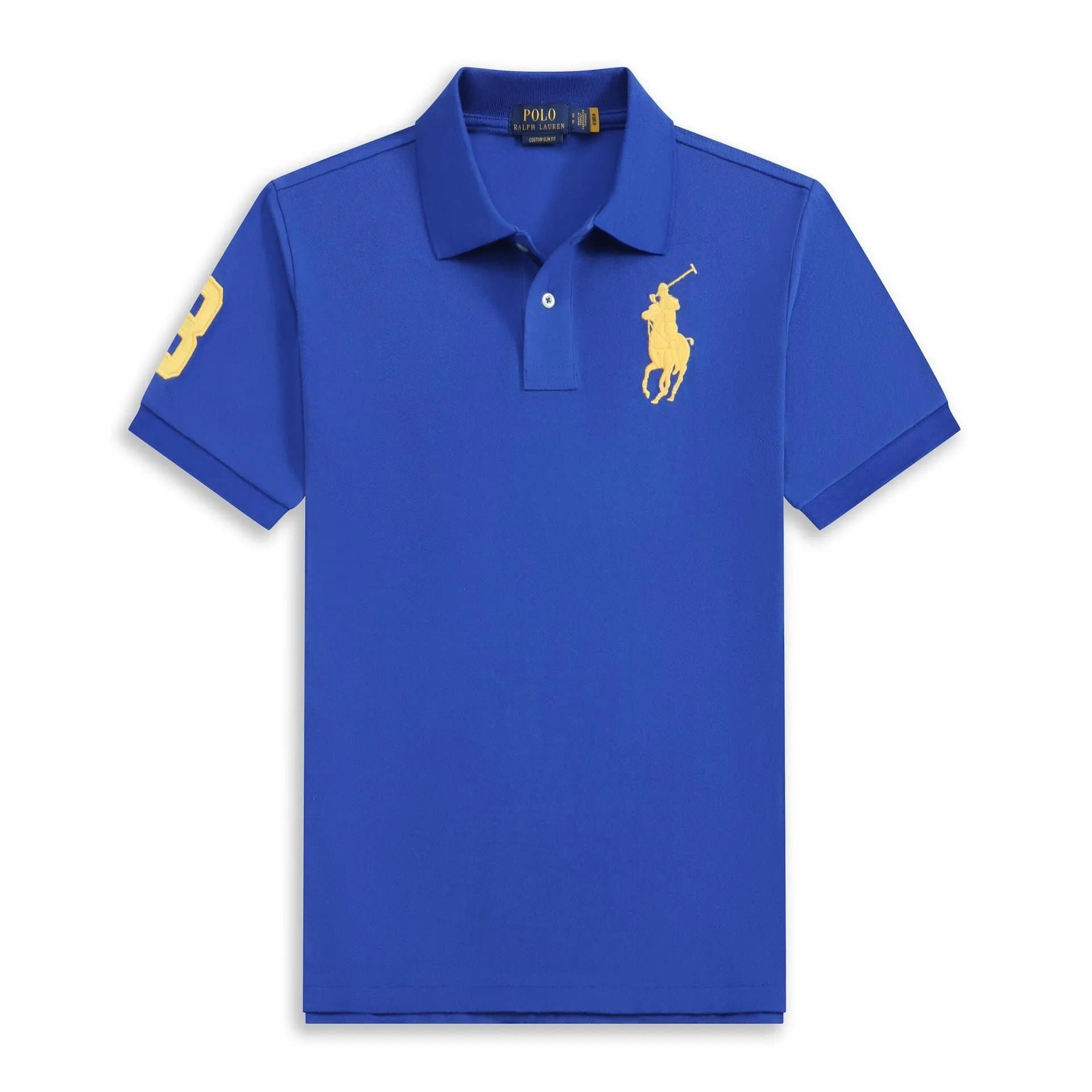 Polo Ralph Lauren Polo Shirt Big Pony — 彩蓝黄标