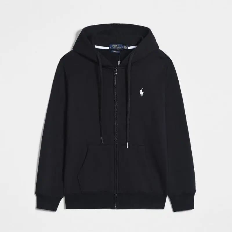 Polo Ralph Lauren Cable Knit Sweater Classic Cable — 黑色开衫(小白马)