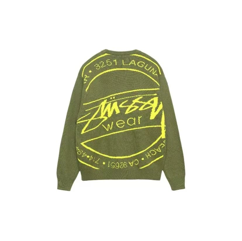 Stüssy Knit Sweater Spiral Logo — ST21绿色