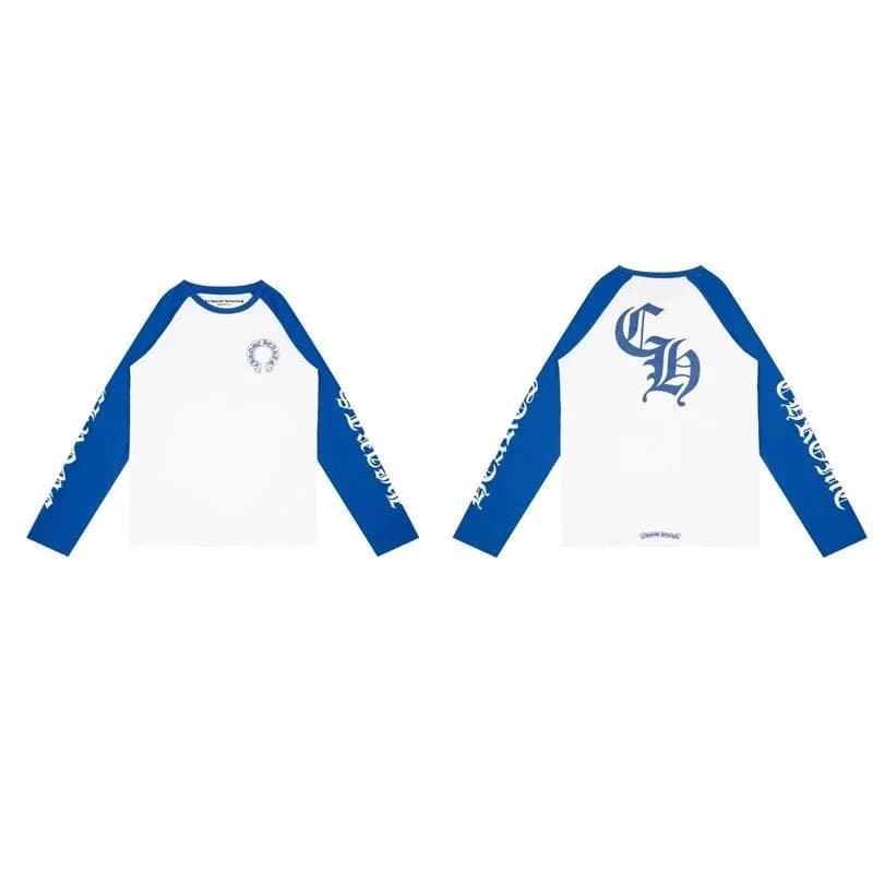 Chrome Hearts Long Sleeve Tee Cross Logo & Scroll Sleeves — A19