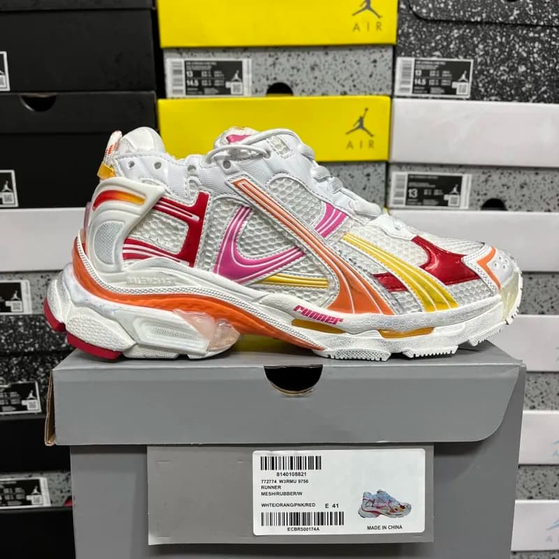 Balenciaga Speed Trainer Multicolor — 701-8灰红黄 9756