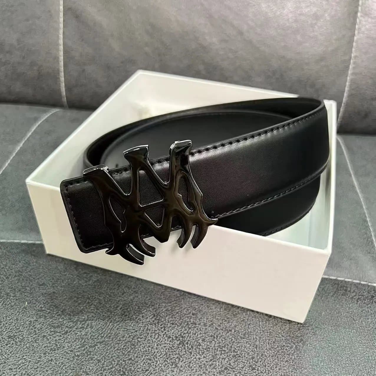 Amiri Logo Belt Black — 11