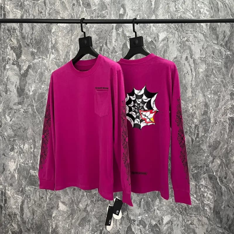Raglan Long Sleeve Tee Chrome Hearts Crest — 8022