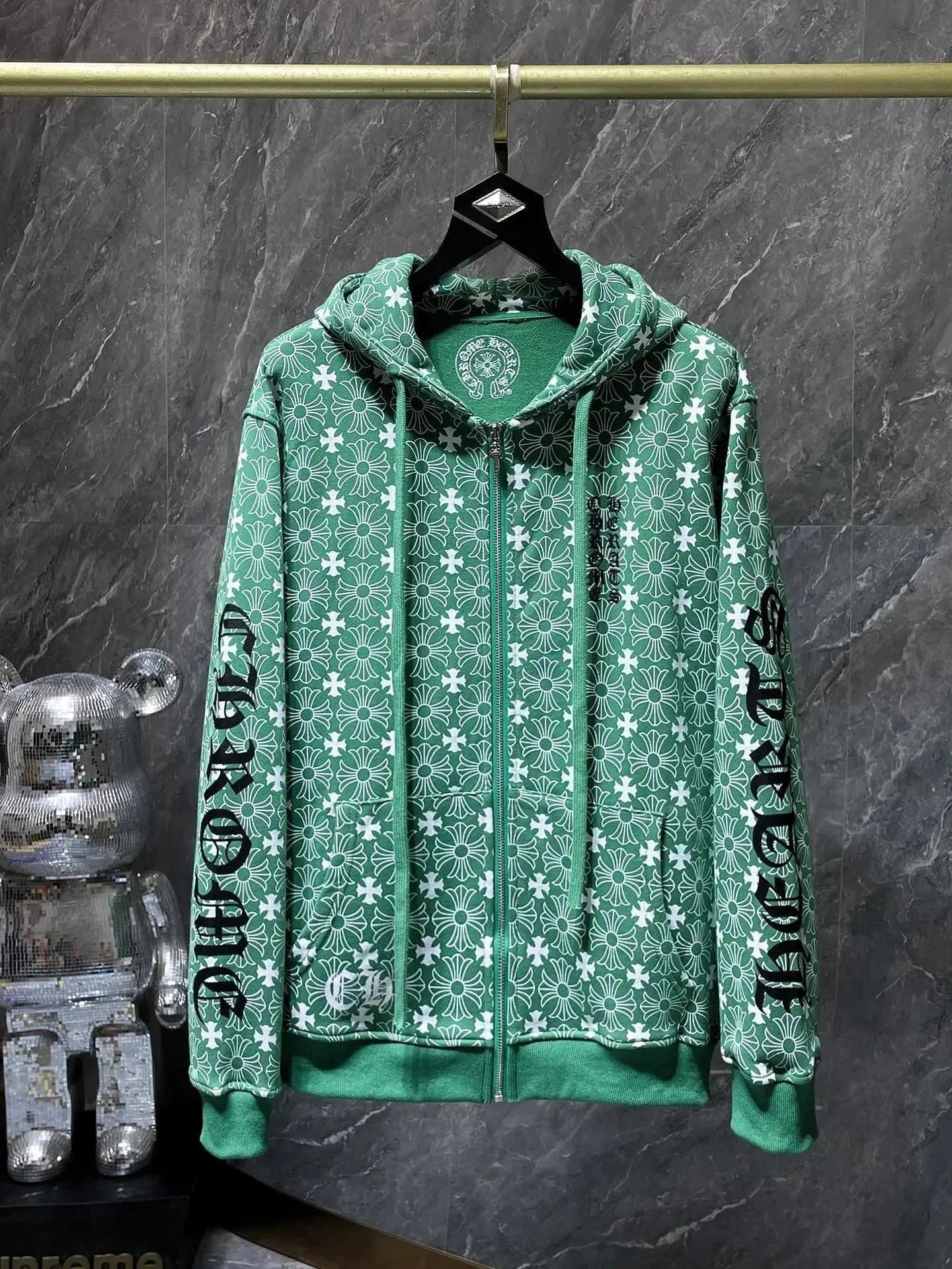 Zip-Up Hoodie Chrome Hearts Logo Patch — CH-70