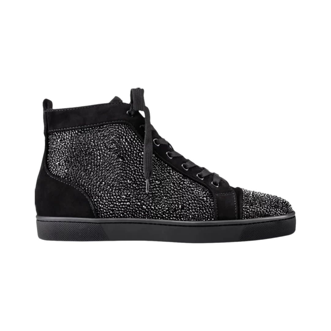 Christian Louboutin Louis Junior Suede — 35-46(请留言备注尺码!) · Strass High Black