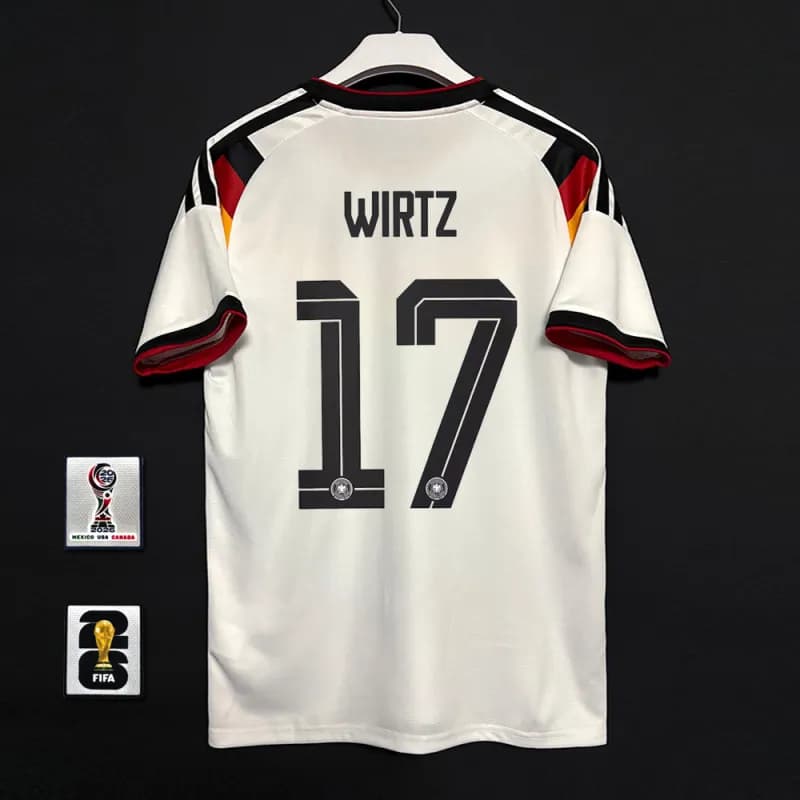 Adidas Germany Home Jersey 1998 World Cup Wirtz #17
