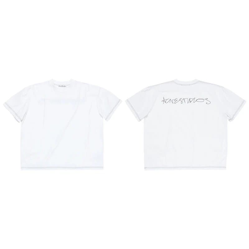Acne Studios Logo T-Shirt Script Logo — 白色(AC908080)