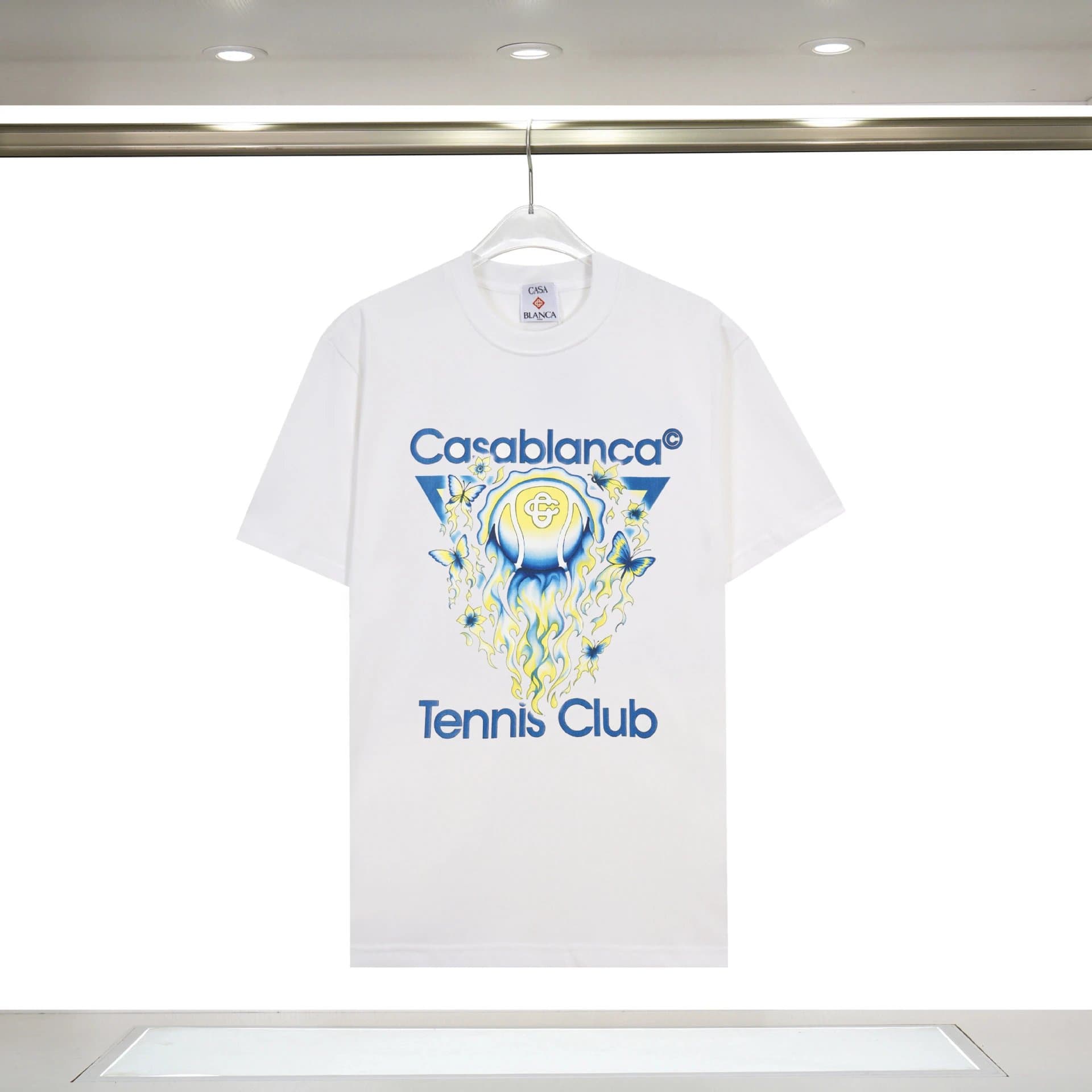 Casablanca Graphic Tee Tropical Volcano Print — 938#白色