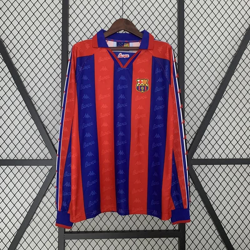 1992-93 Home Shirt Sharp Sponsor — 96-97 barcelona home long sleeves