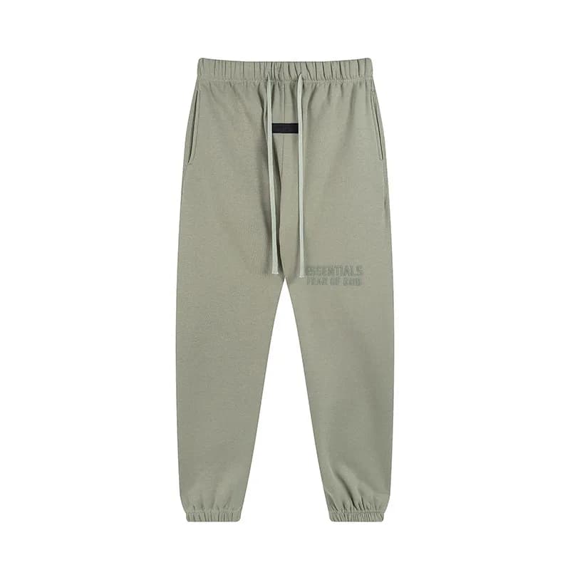 Fear of God Essentials Essentials Set Olive Green Logo — 338浅绿