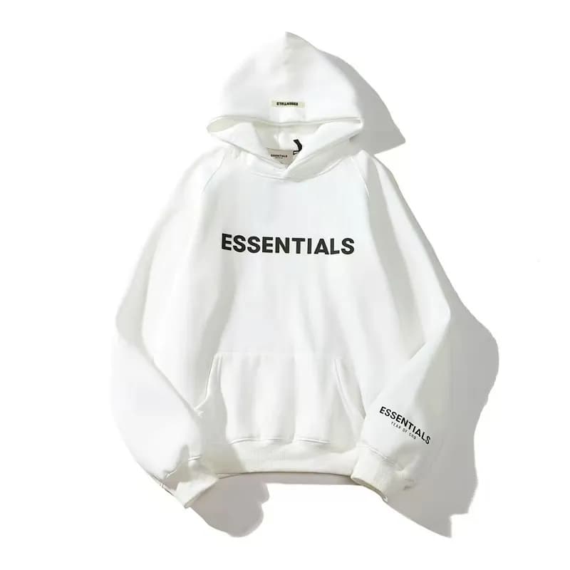 Fear of God Essentials Logo Hoodie Black Logo