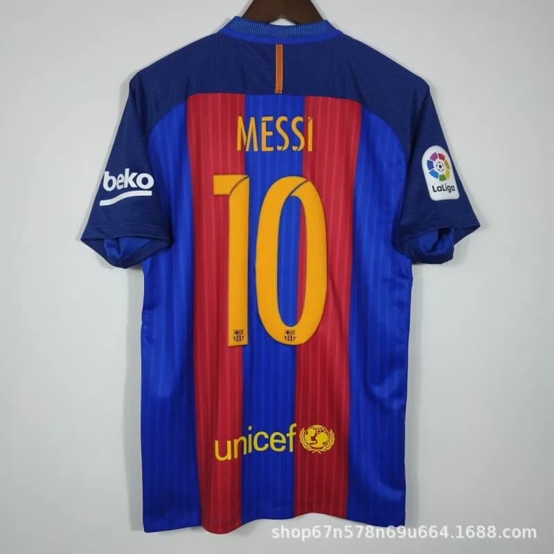 Home Jersey Messi 10 — 1617巴萨主场西甲 定制10号
