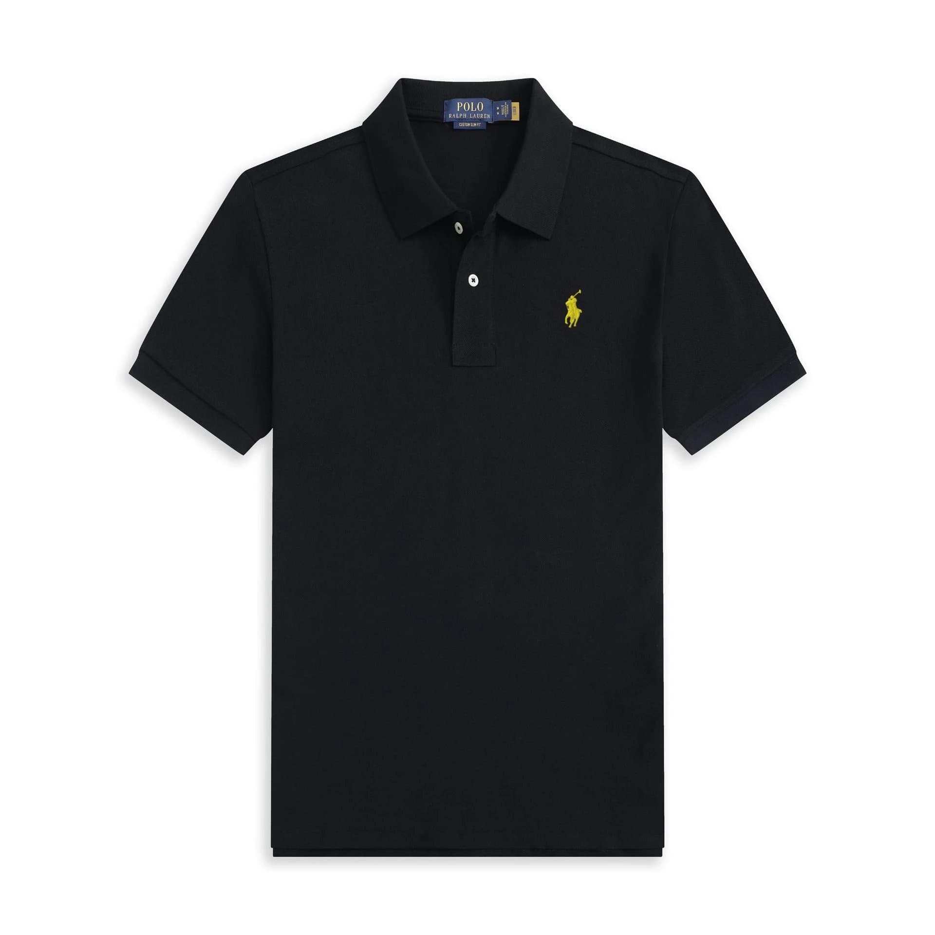 Polo Ralph Lauren Polo Shirt Custom Slim Fit — 黑色-金标