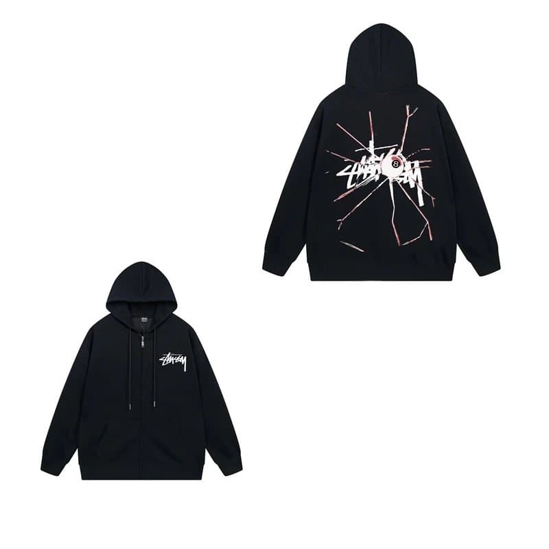 Stüssy Zip-Up Hoodie 8 Ball — S19