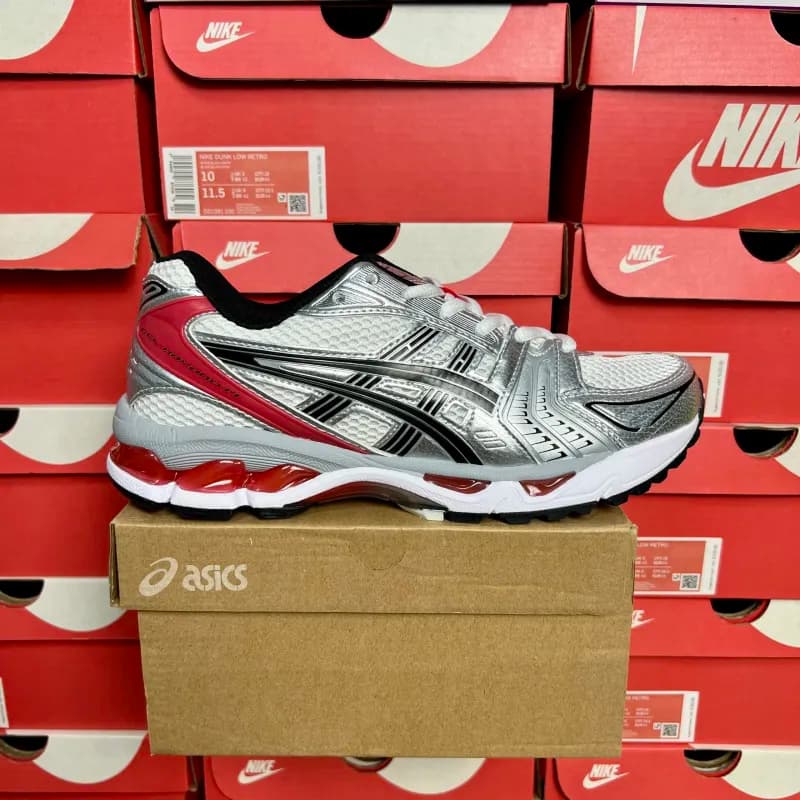 Asics Gel-Kayano 14 Silver Red Black