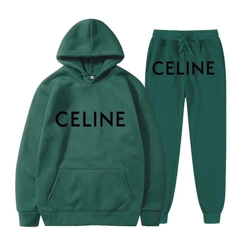 Celine Logo Sweatpants Heather Grey — 26