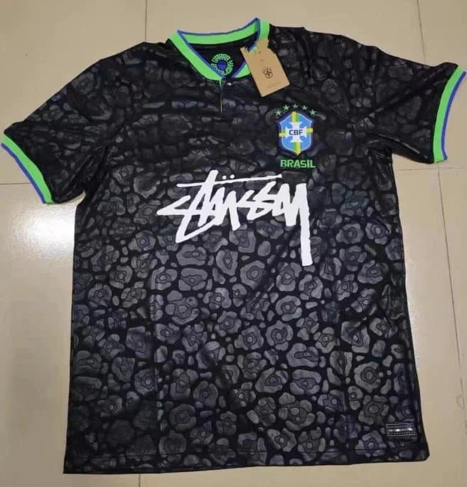 Brazil Away Jersey Corteiz Script — 斯图西款巴西门将.