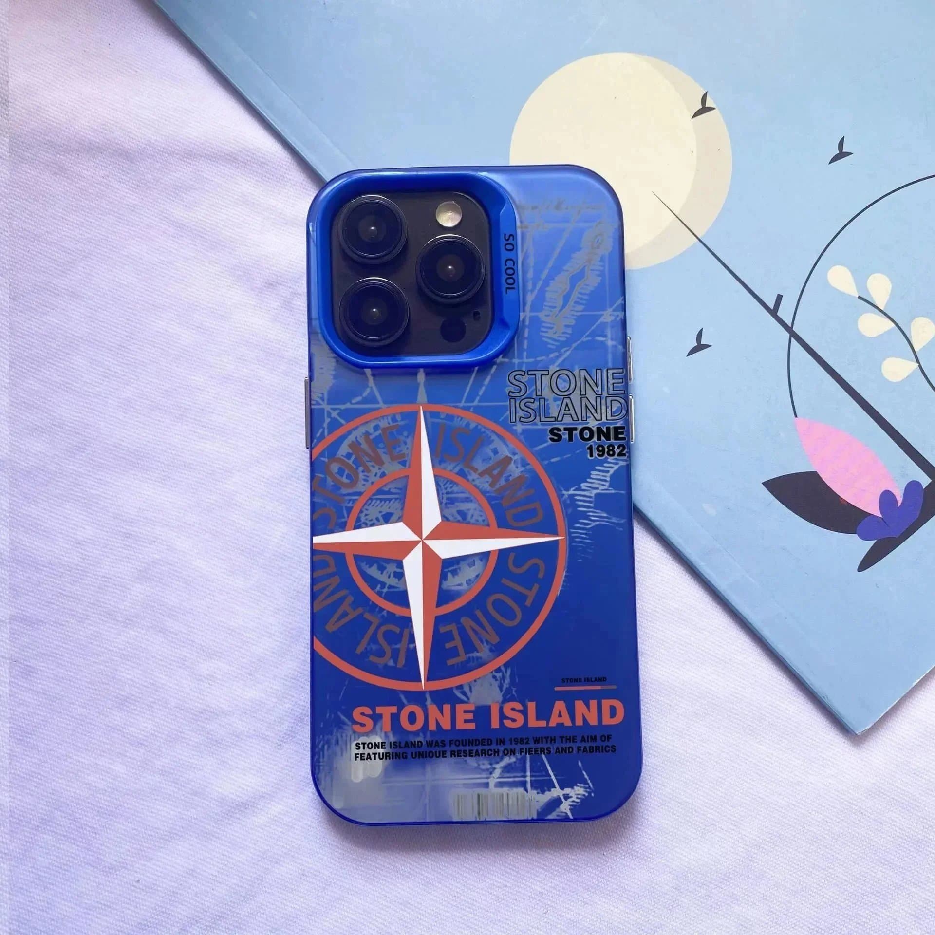 Stone Island Phone Case Compass Logo Print — TH012